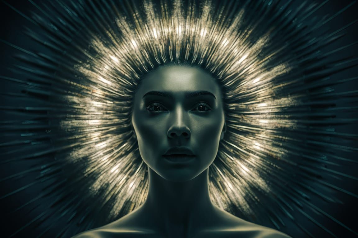 Illuminated Consciousness: Hyperrealistic HDR Image