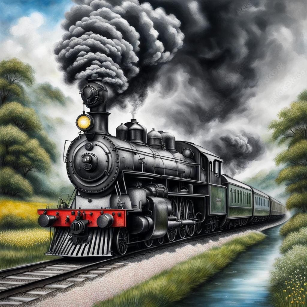 A beautiful steam train.