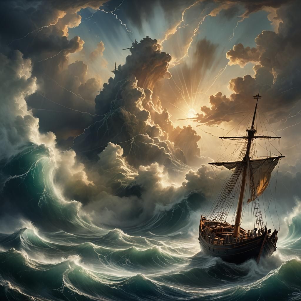 Jesus Calms the Storm: A Matte Painting