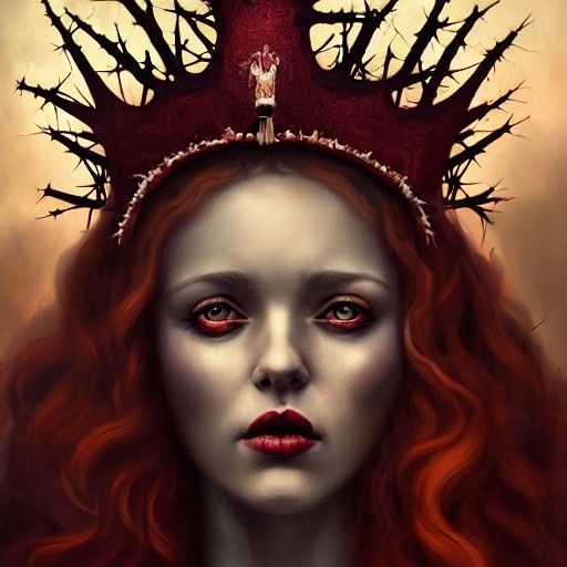 Biblical Queen of Horror in a Thunderstorm