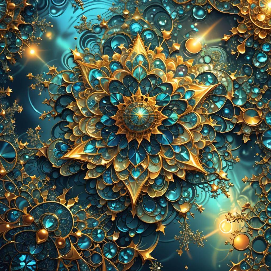 Sparkling Insect with Islamic Geometric Patterns