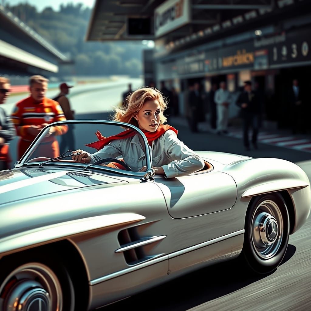 1957 Mercedes 300sl at the German Grand Prix