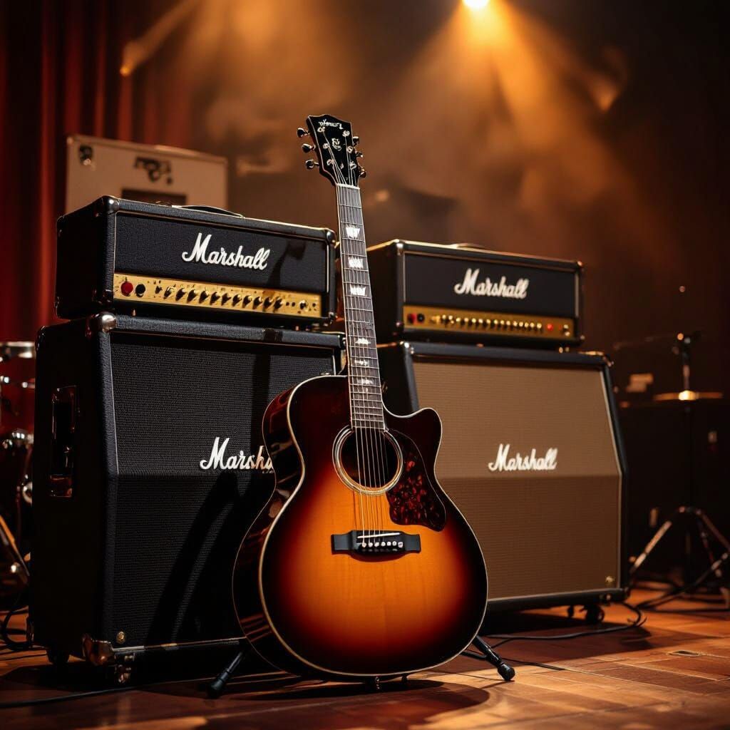 Gibson Starburst Guitar on Western Stage