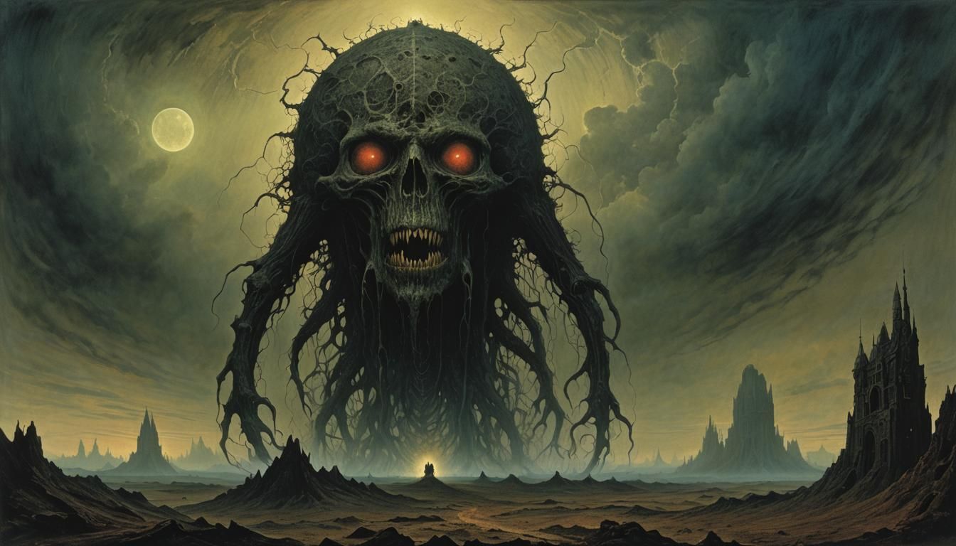 Ominous Eldritch Abomination by Beksiński