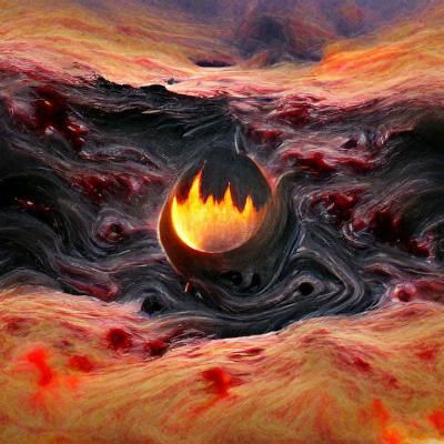 Burning Planet in Gothic Style