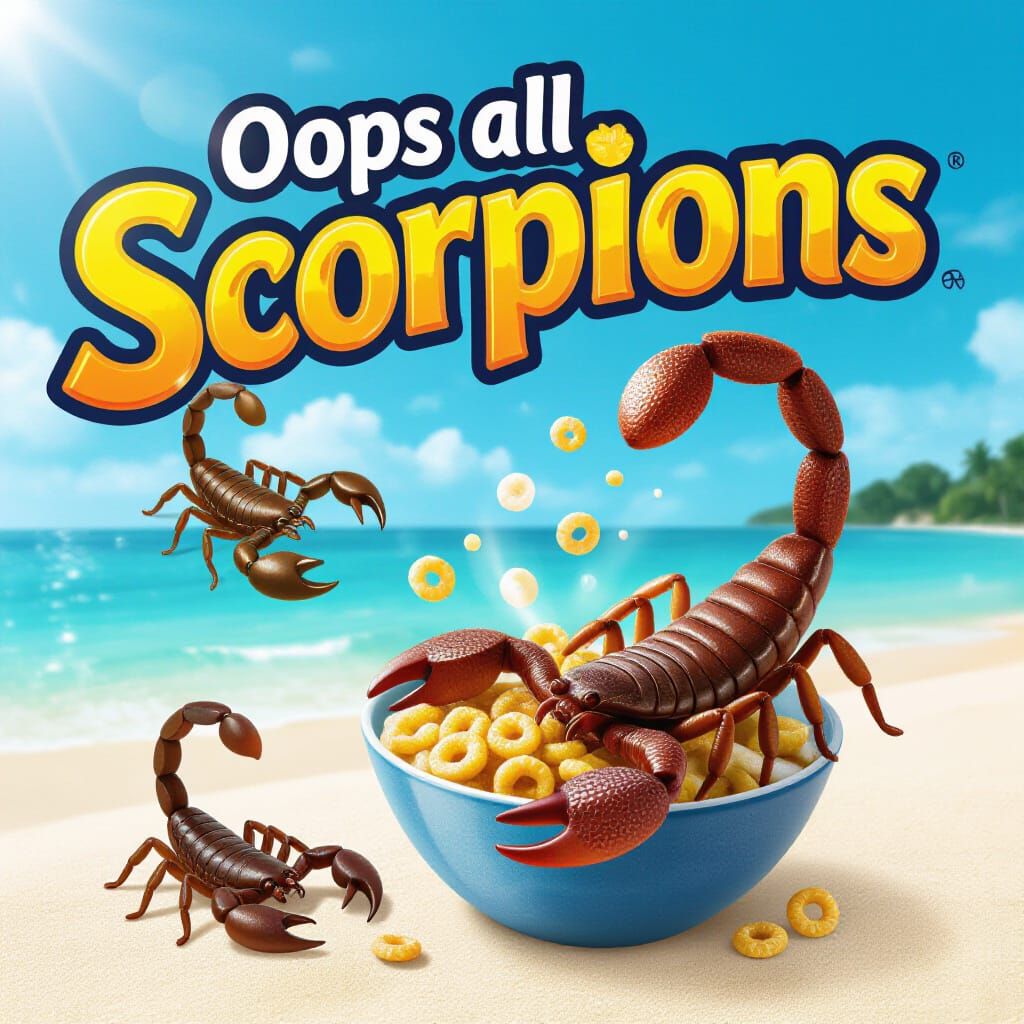 Oops All Scorpions: A Surreal Cereal Concept