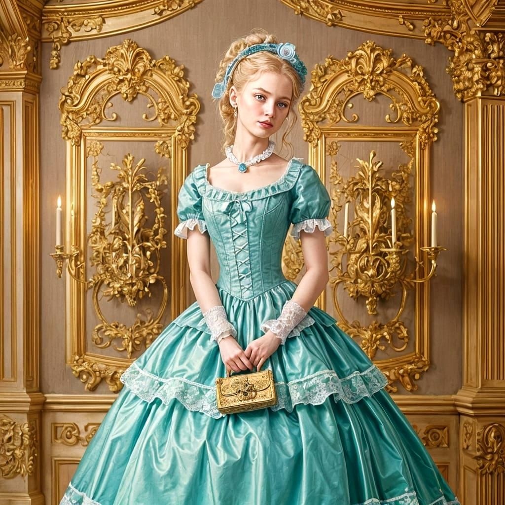 Romantic Scene in Rococo Style