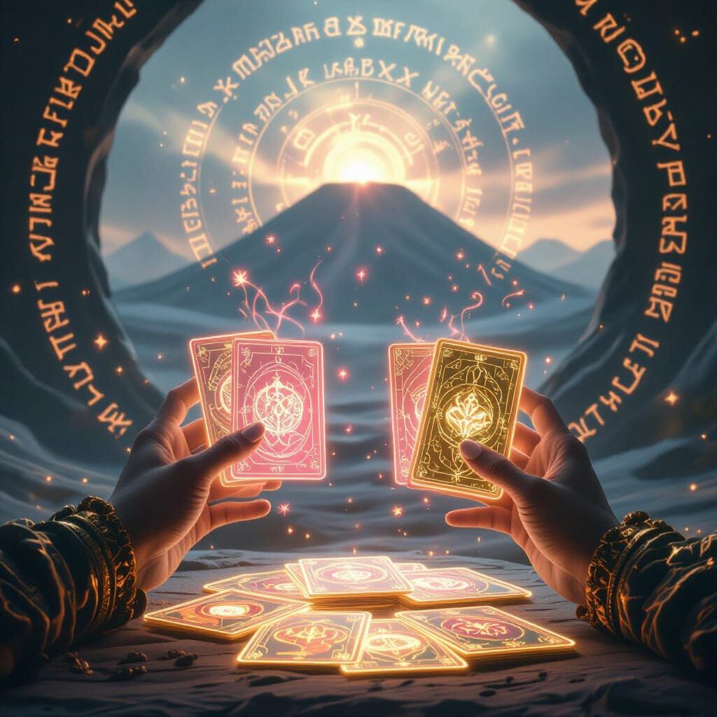 Mystical Hands Shuffle Radiant Tarot Deck