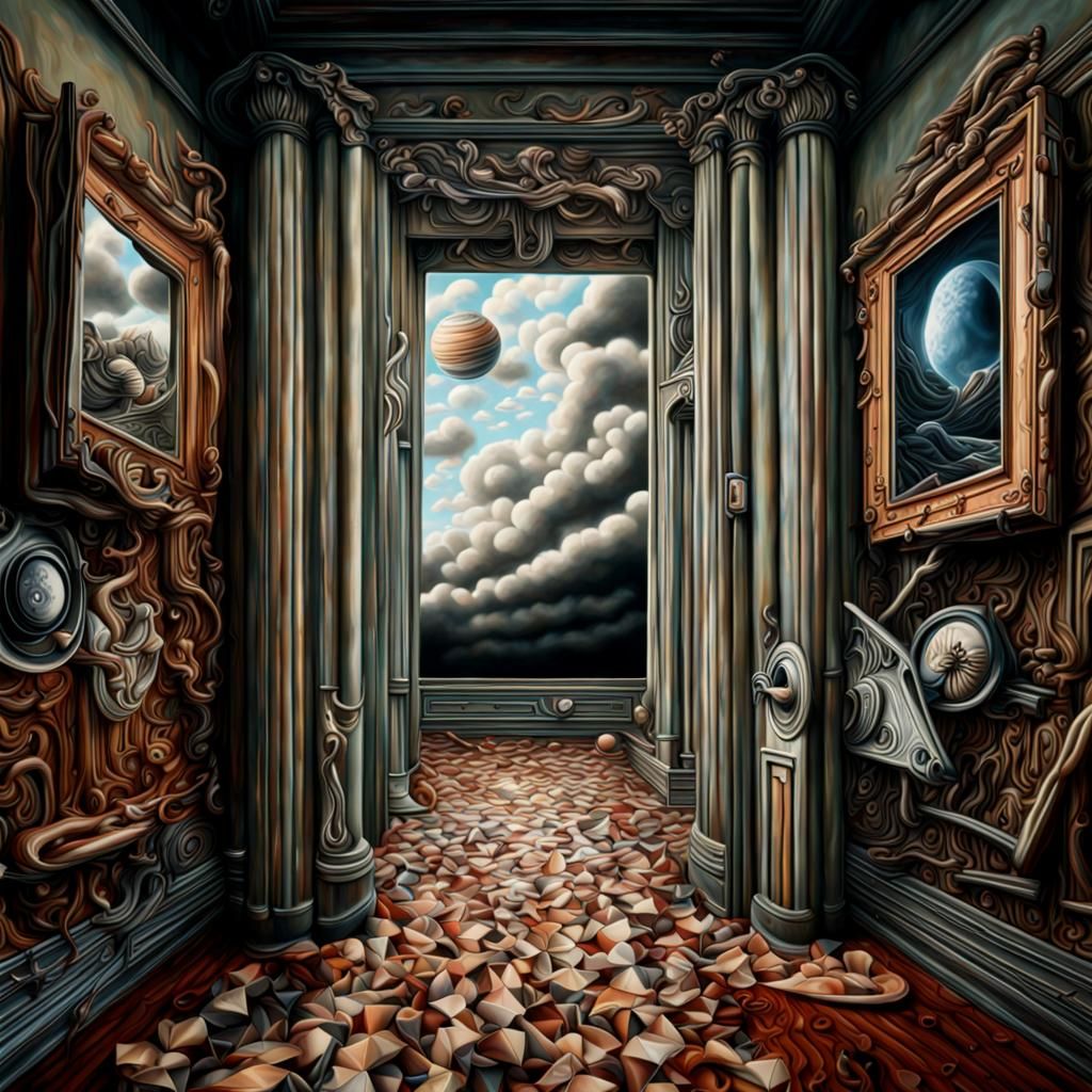 Surrealist Painting of Contradictions and Paradoxes