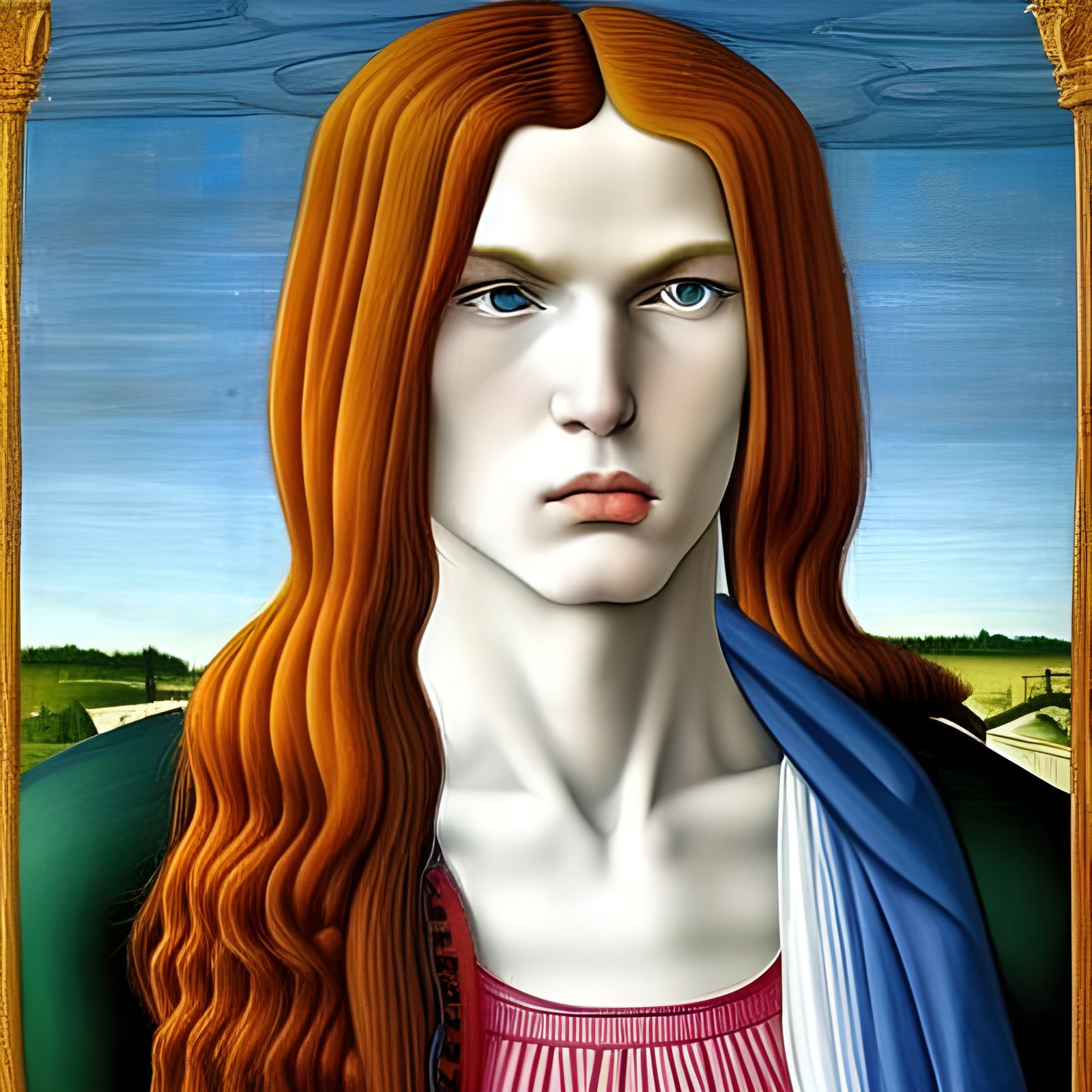 Renaissance Vampire in Botticelli Style