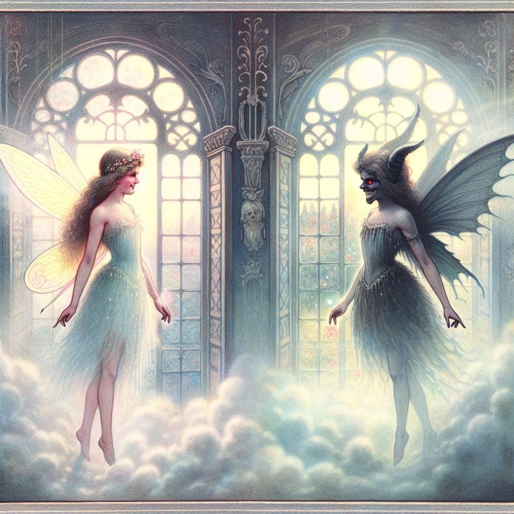 Dreamlike Tooth Fairies in Romantic Era Style
