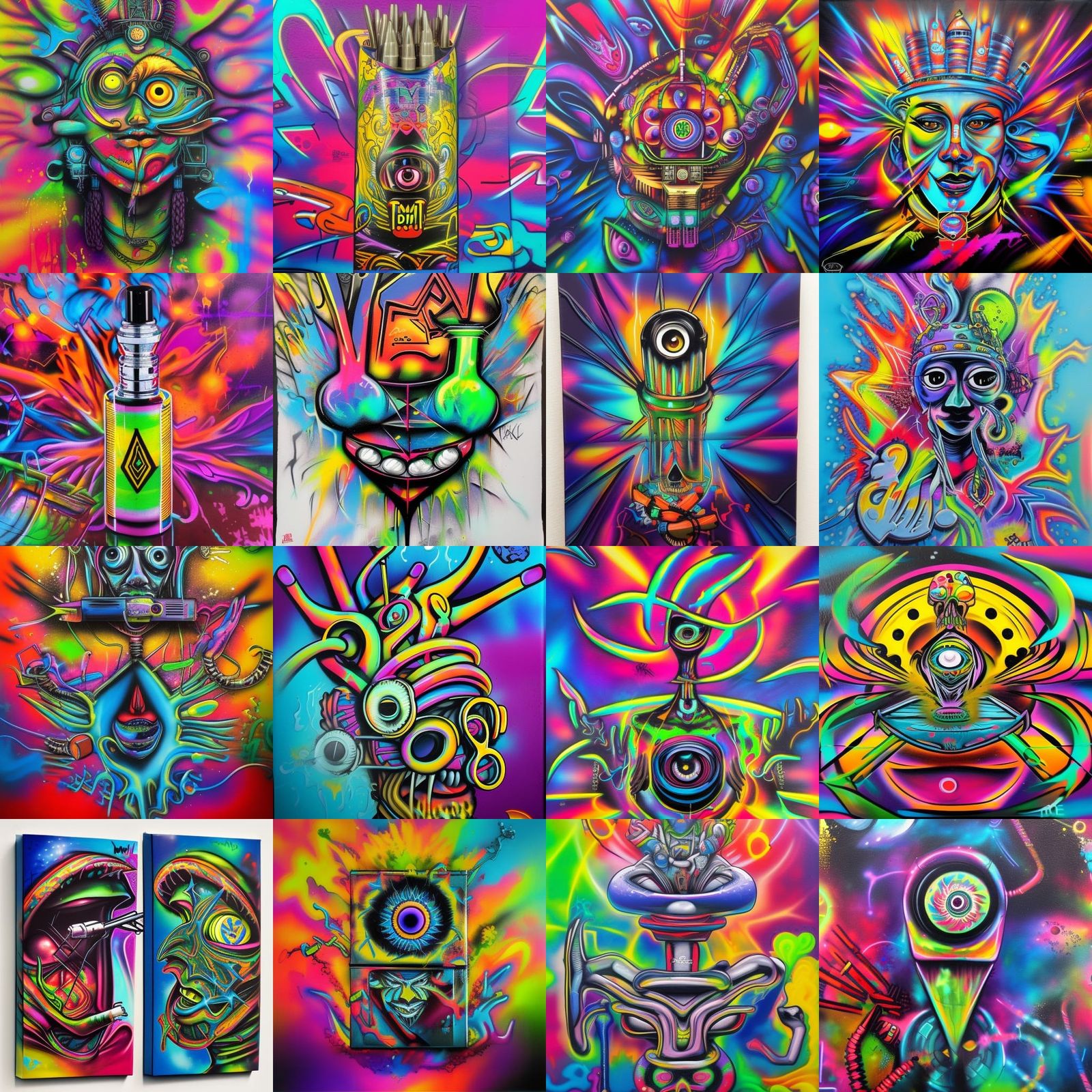 Third Eye DMT Vape Cart Graffiti Art