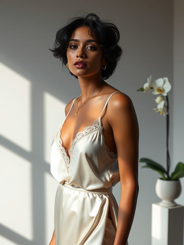 Elegant Portrait of Samoan Woman in Natural Light