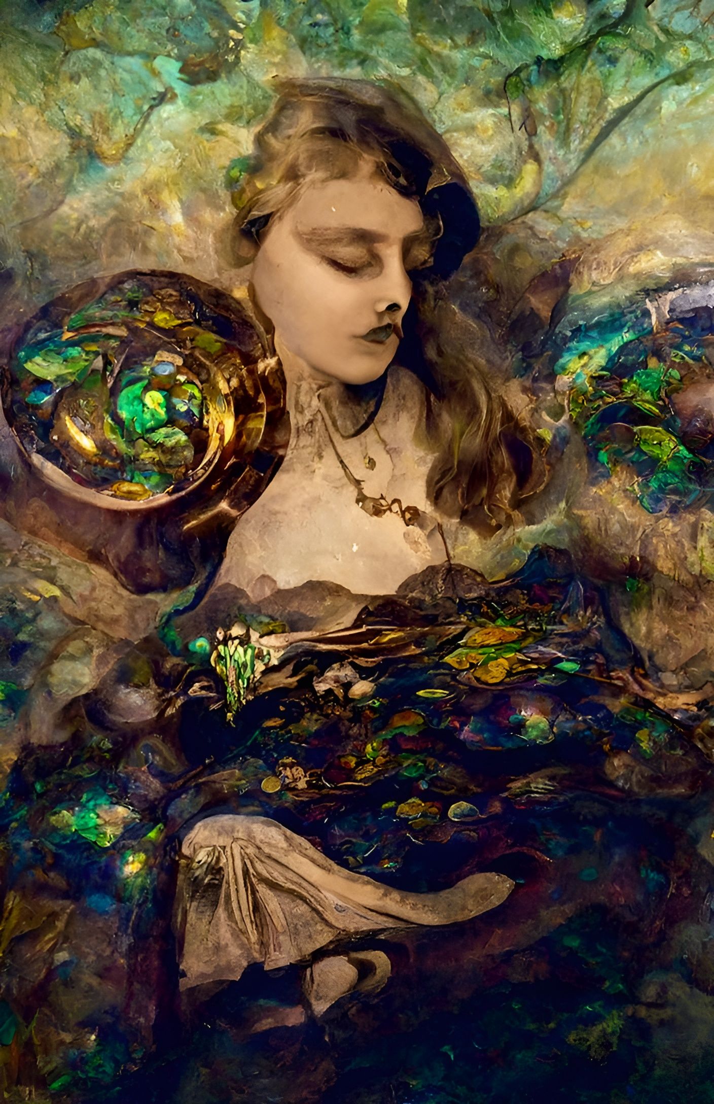 Surreal Personification Art: Digital Psychedelic Portrait