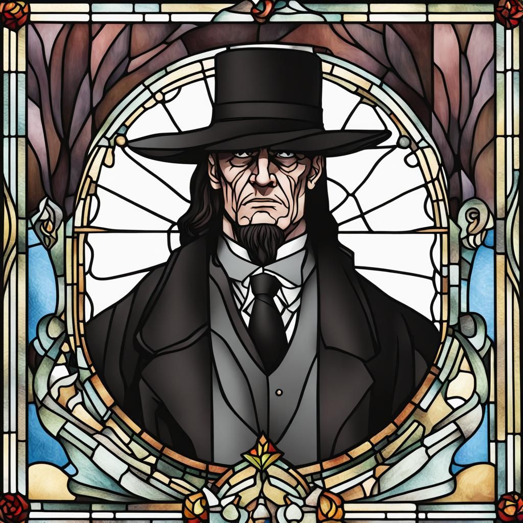 The Undertaker as Stained Glass Artwork