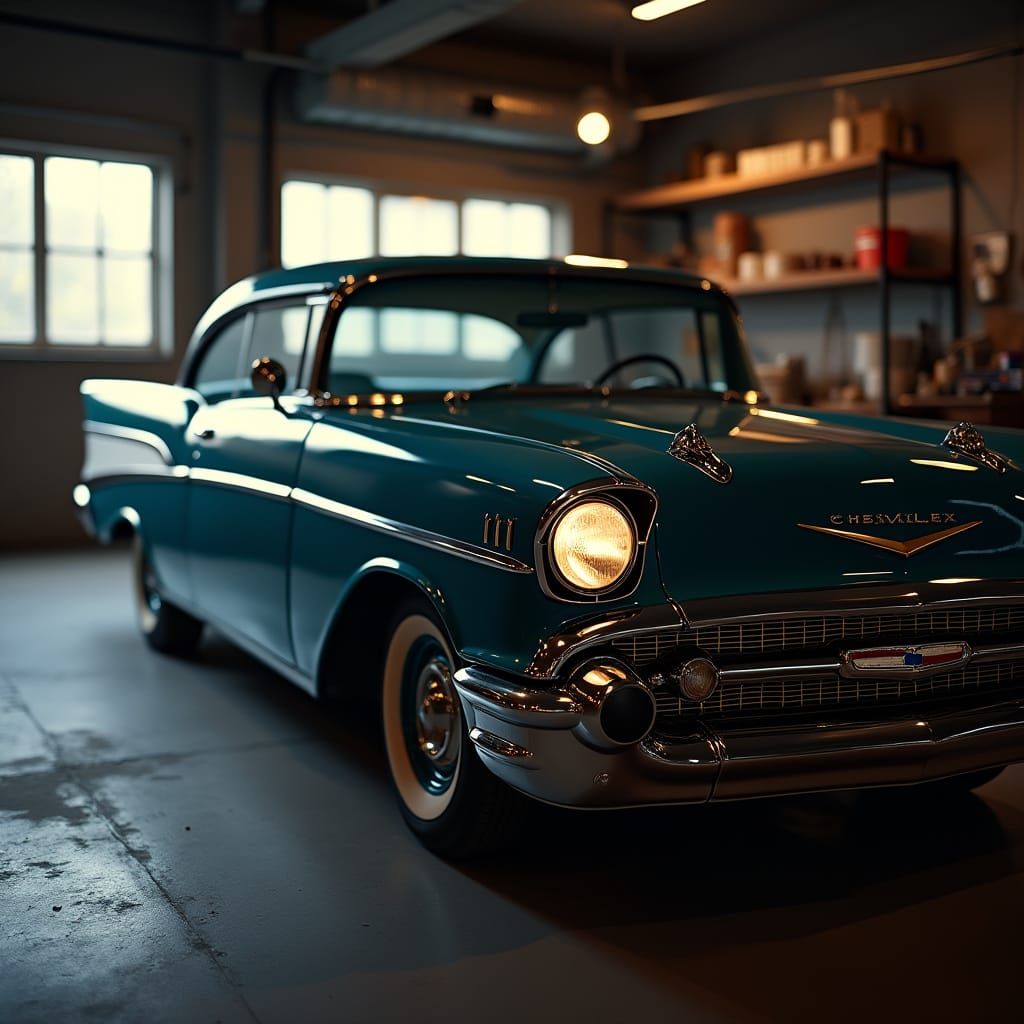 Sleek 1957 Chevy in Natural Light
