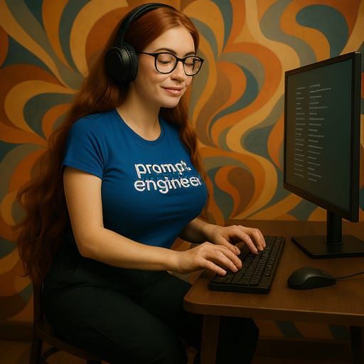 British Woman Typing, Graphic Novel Art in Unreal Engine