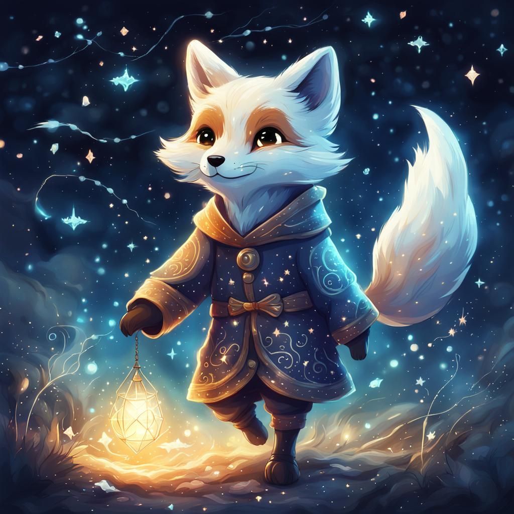 Magic Ghost Fox Leaving Constellation Wake