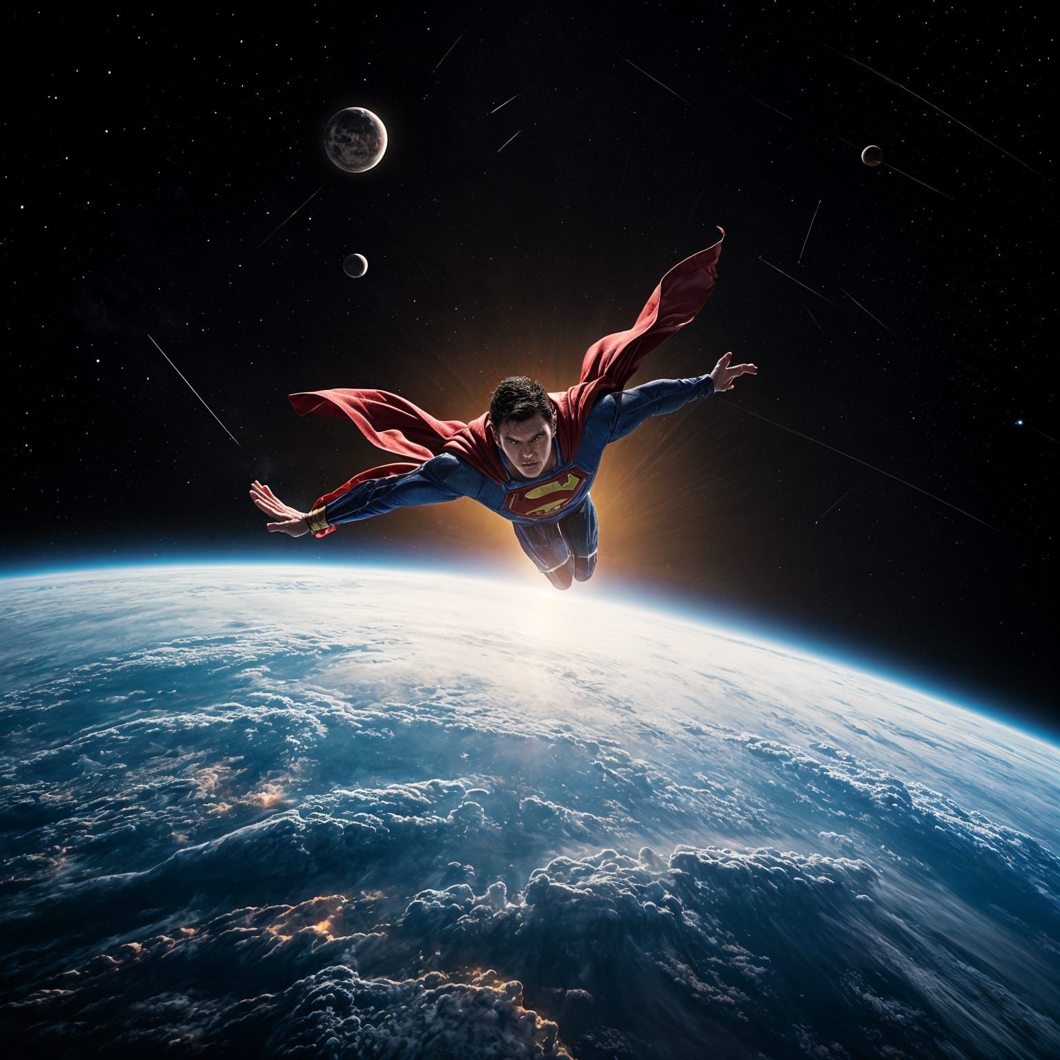 Superman Soars Through the Solar System in Cinematic Splendo...