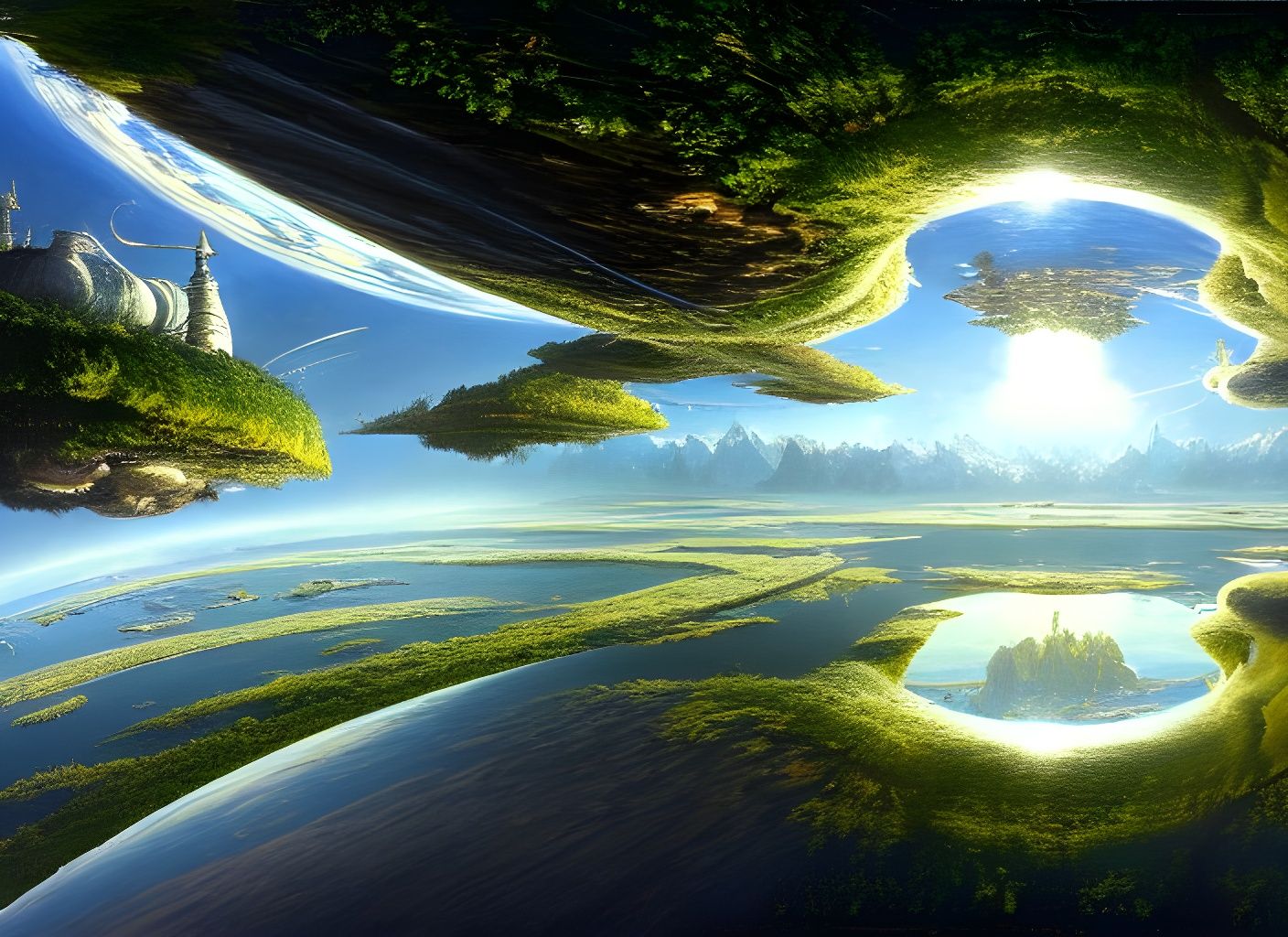 Inverted World Vista by Shishkin and Stephens