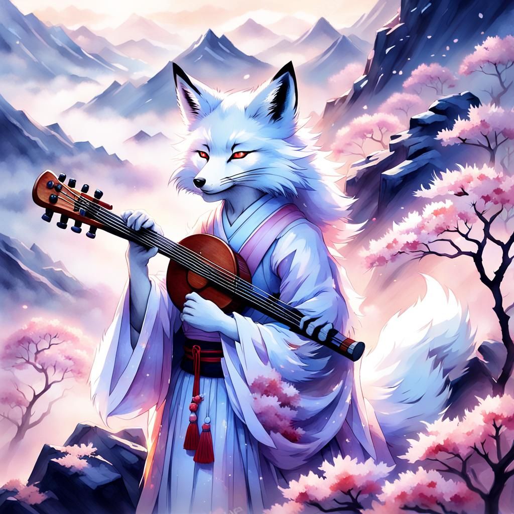 Kitsune Bard on Misty Mountain Peak