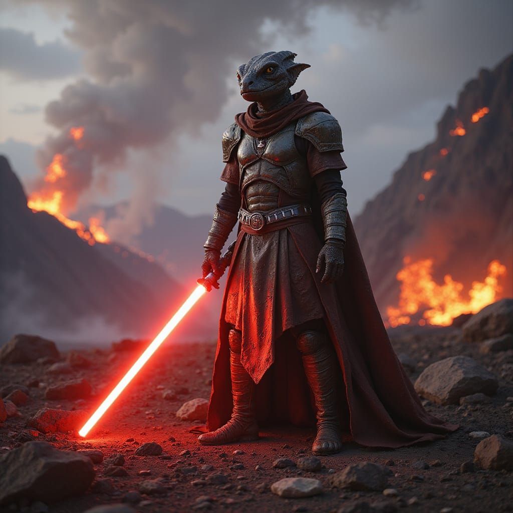 Sith Lord Reigns Over Volcanic Planet in Epic Cinematic Scen...
