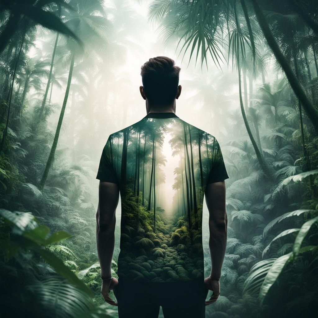 Jungle Man: Double Exposure Art