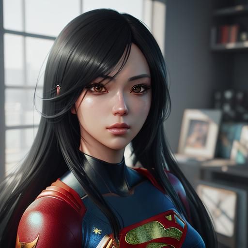 A beautiful painting super girl