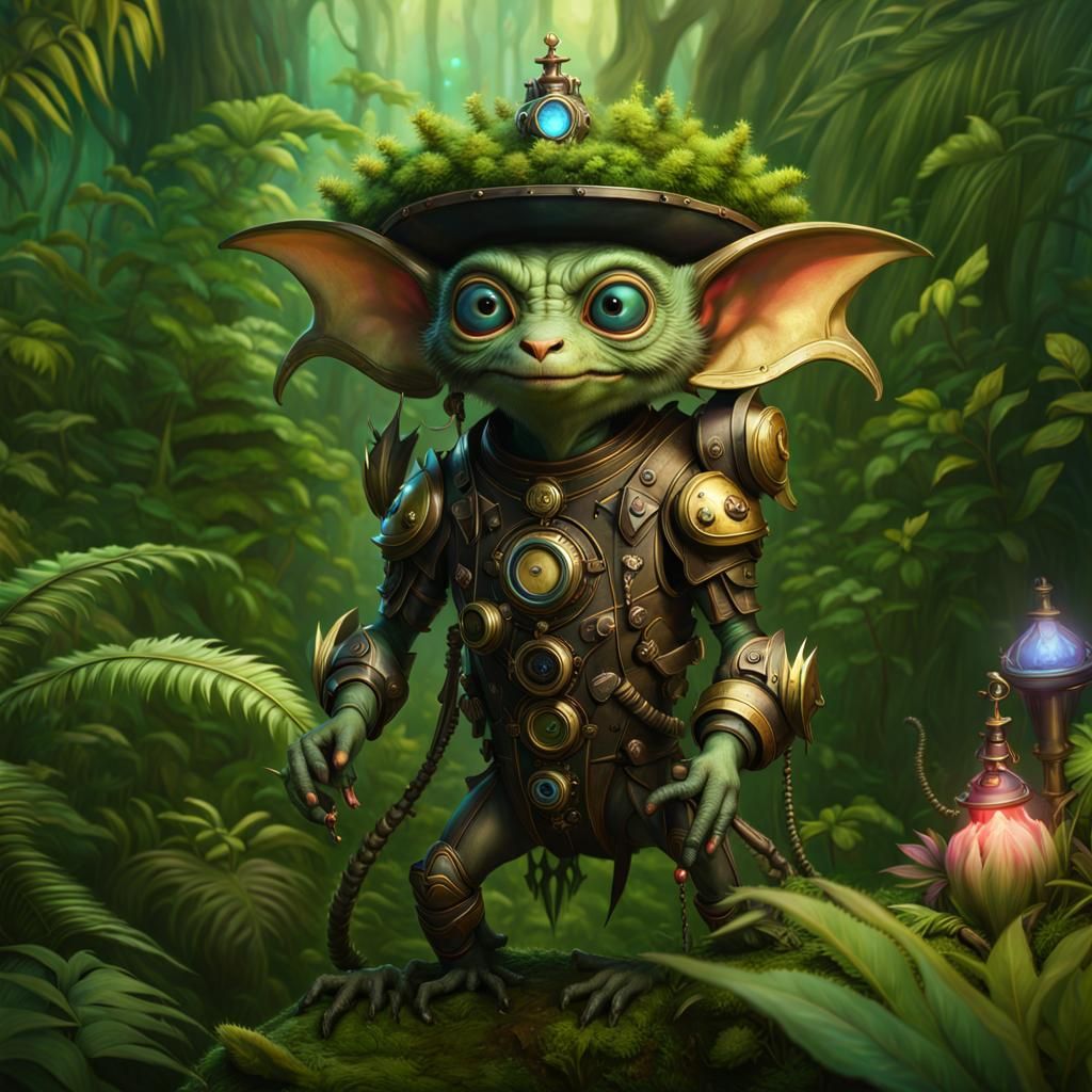 Vibrant Jungle Alien in Biopunk Fantasy Style