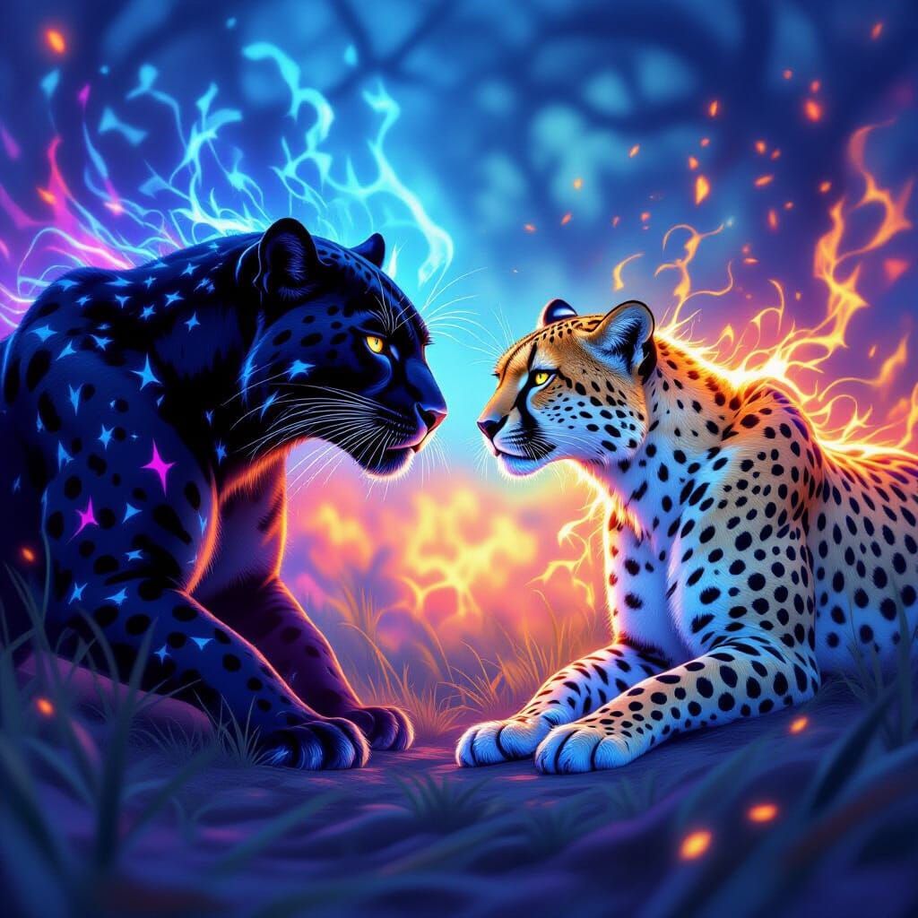 Panthers vs Cheetahs: Magical Creatures in Electric Fantasy ...
