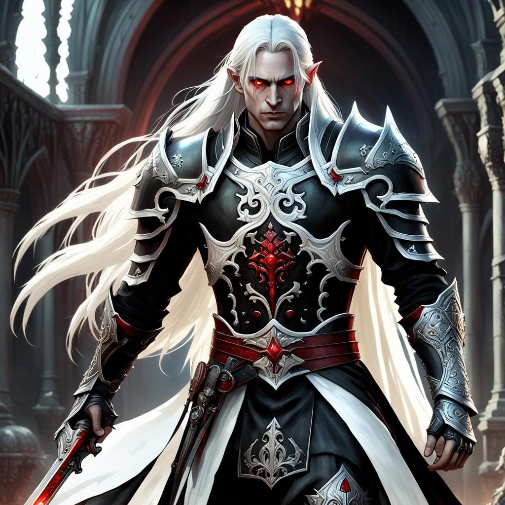 Elric of Melnibone in Rococo Armor