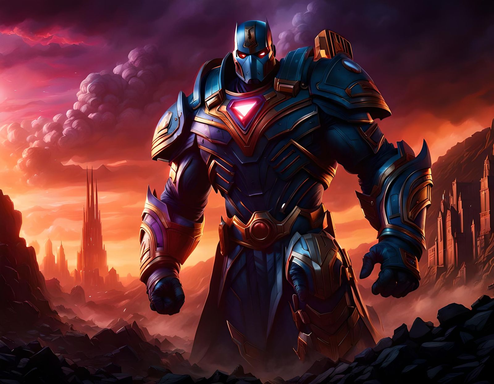 Ominous Twilight Apocalypse: Marvel-Style Matte Painting