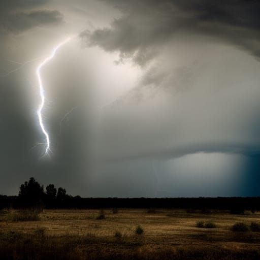 Apocalyptic Thunderstorm Scene