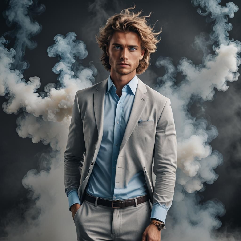 Portrait of a Handsome Man in 8k