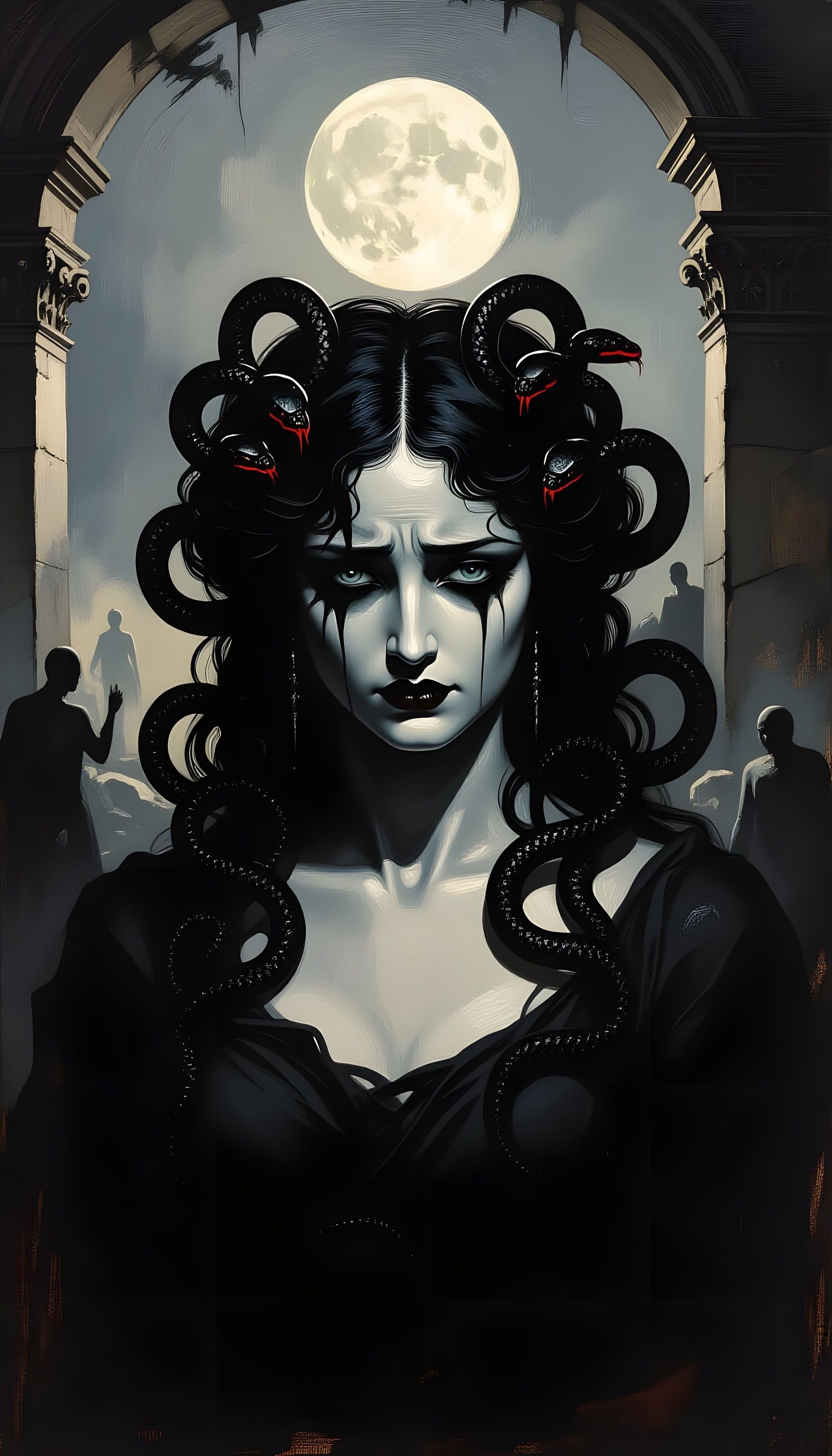Gorgon in the Style of Goya's Black Paintings