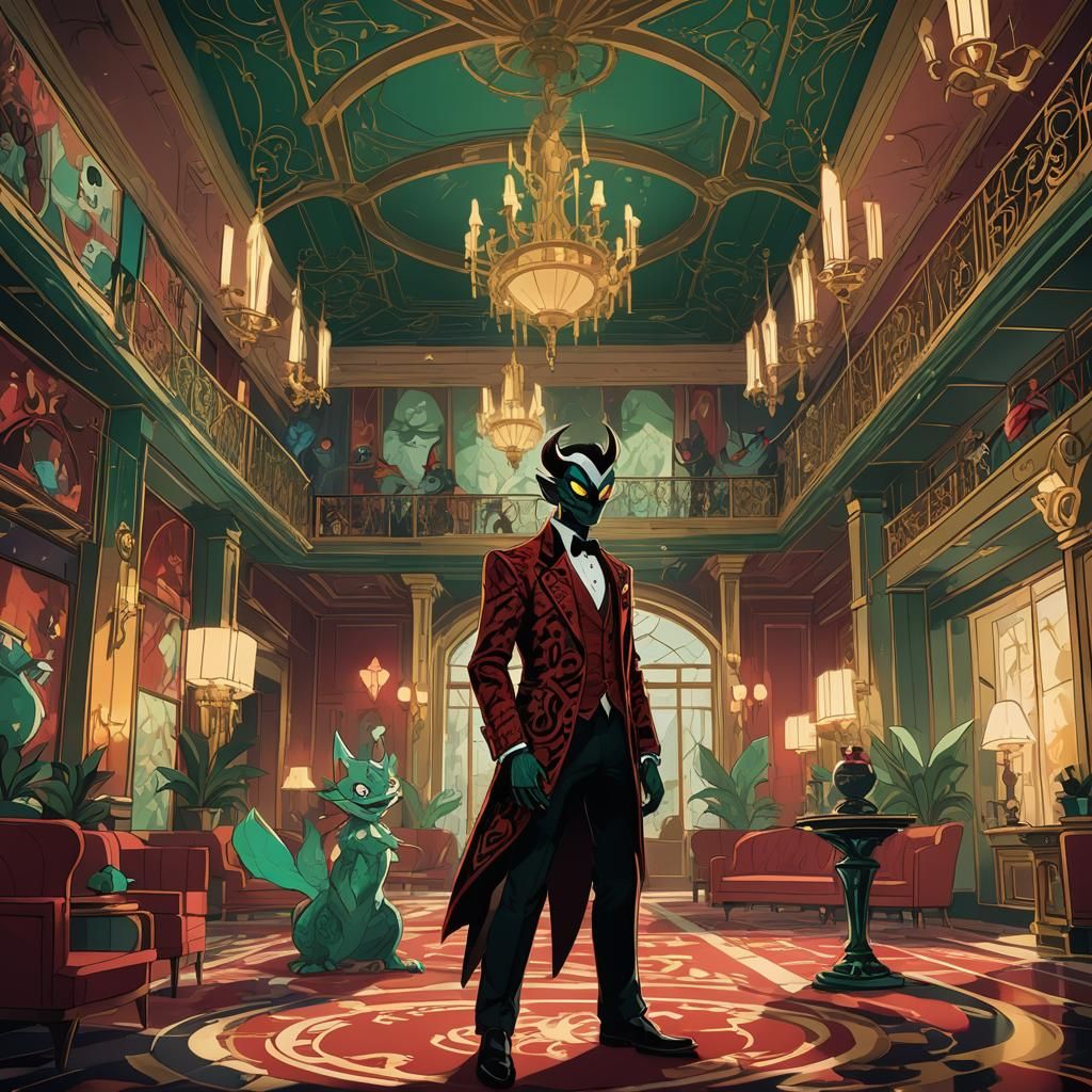 Hazbin Hotel: Lavish Lobby Concept Art