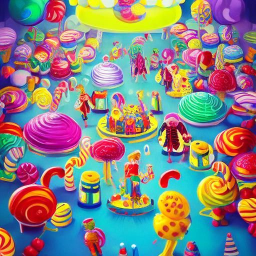 Candy Art Candyman in Hyperrealistic Detail