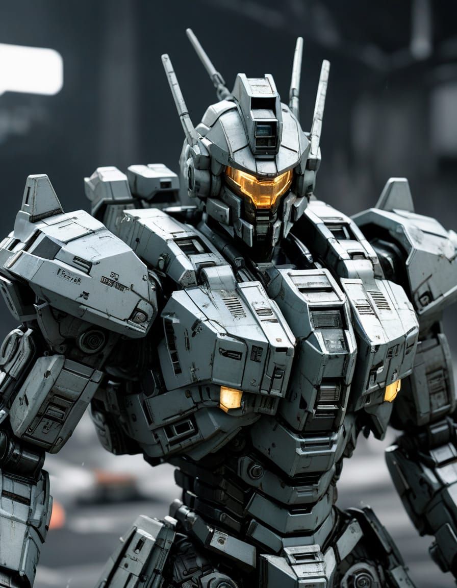 Intricate Cybernetic Armor in Polished Metal