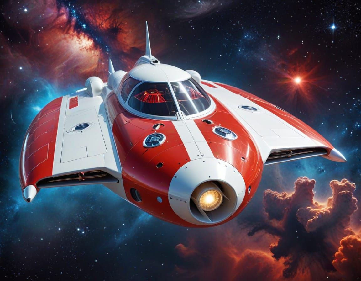 Futuristic 1955 Concept Rocket Spaceship