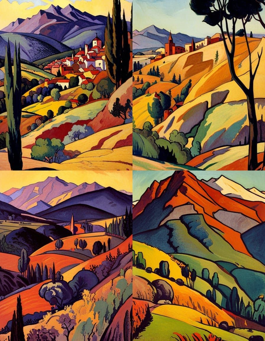 Ethereal Scene in Post-Impressionist Style