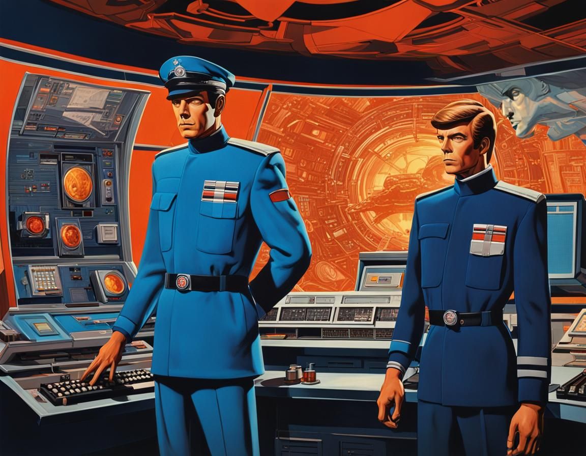 Captain Scarlet and Blue: Retro-Futuristic Concept Art