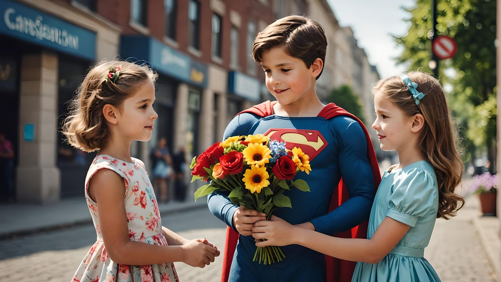 Superboy Gives Flowers: A Heartwarming Photo