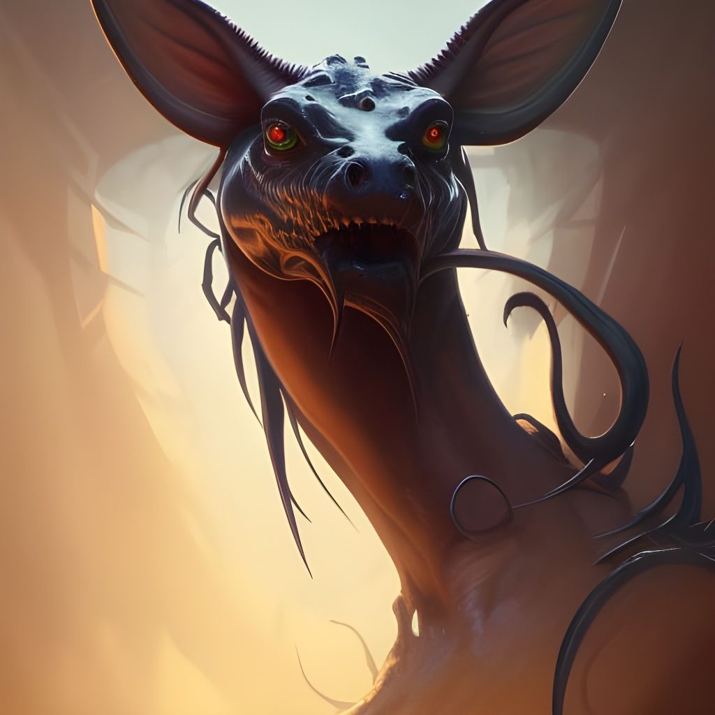 Demonic Eldritch Kelpie Portrait