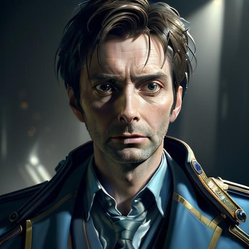 David Tennant as Doctor Who in 3D Portrait