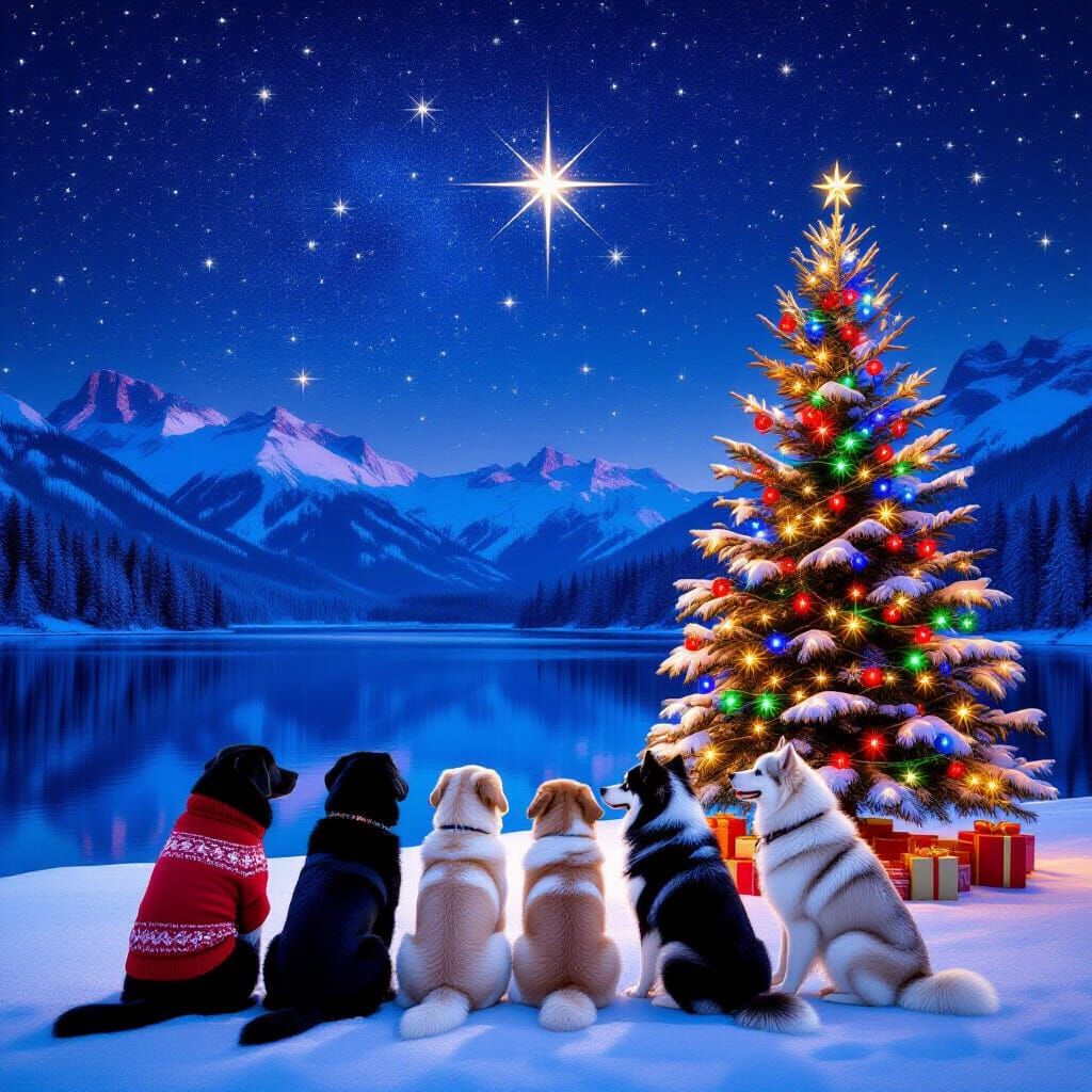 Star of Bethlehem Shines on Christmas Tree