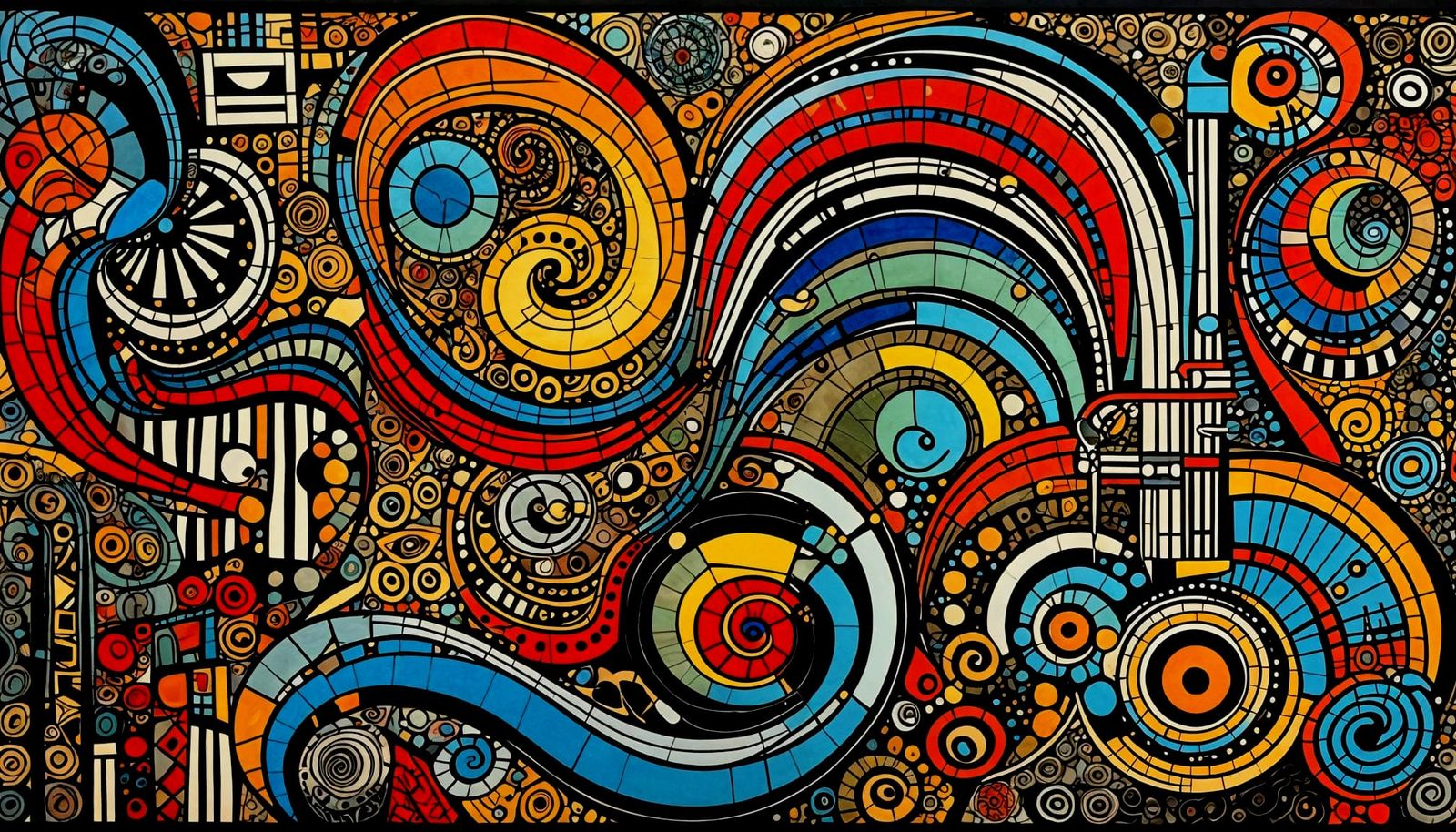 Abstract Expressionist Score in Acrylics