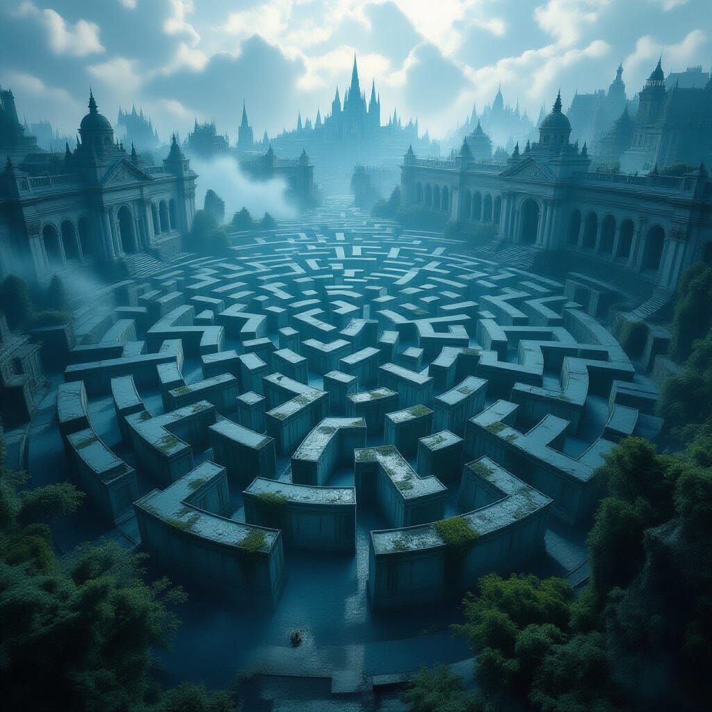 Epic Maze Digital Matte Painting
