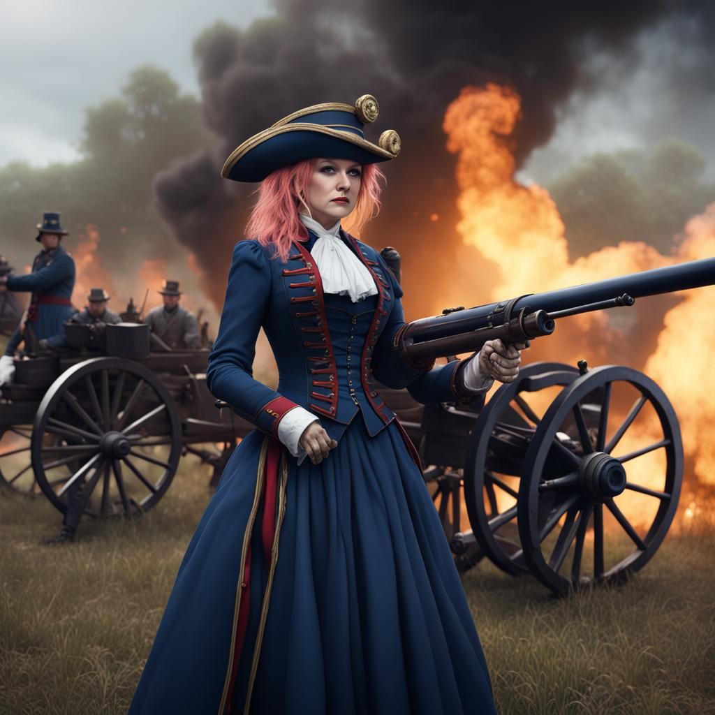 Cyndi Lauper as Civil War Soldier, Digital Art