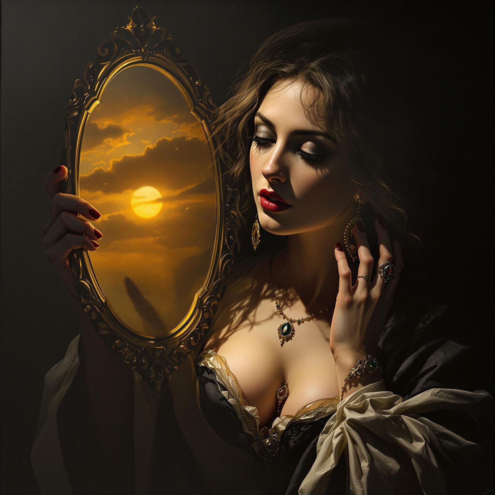 Dramatic Portrait in Baroque Style