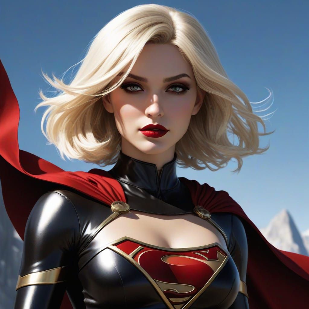 Supergirl Exposed: Ruby Godstone Navel in Vibrant Comic Book...